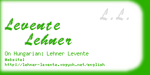 levente lehner business card